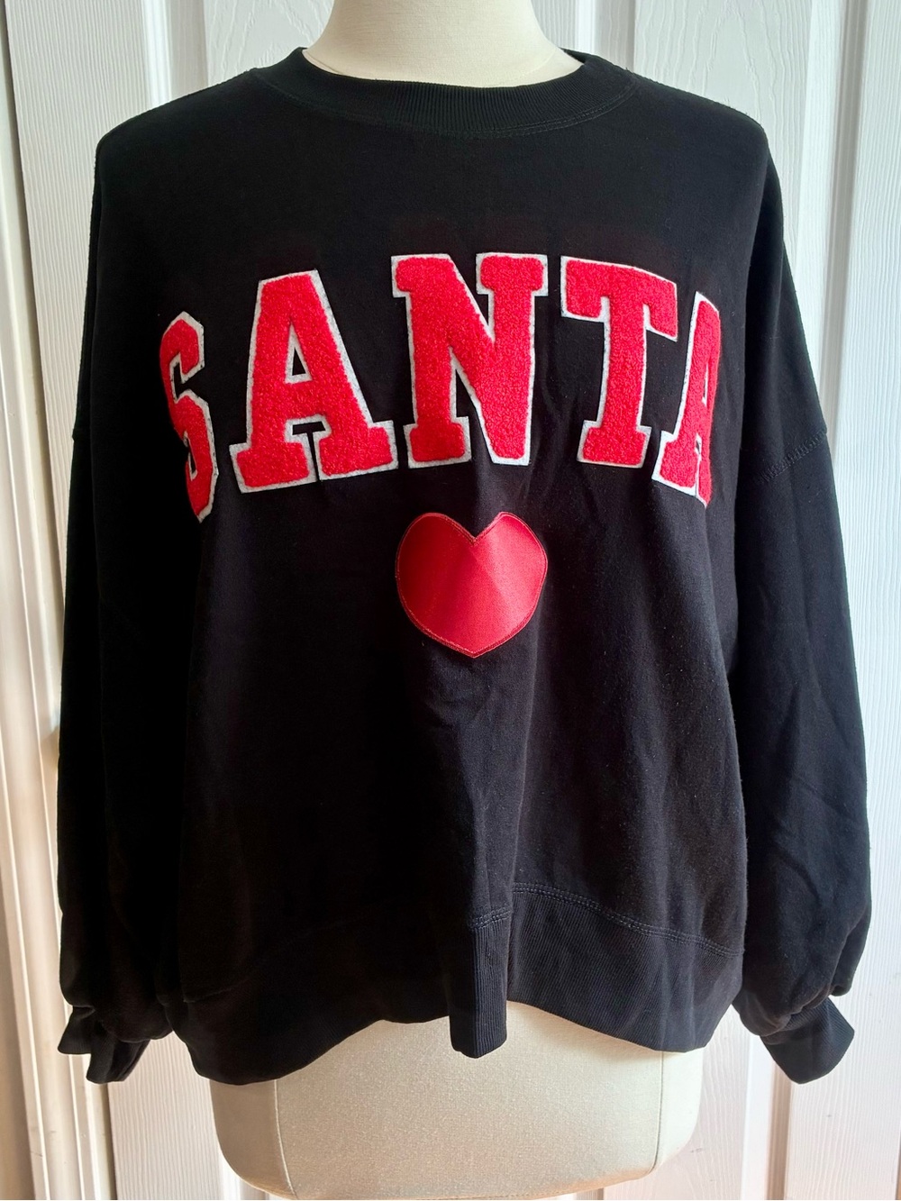 Judith March Santa Oversized Slouchy Crewneck Sweatshirt